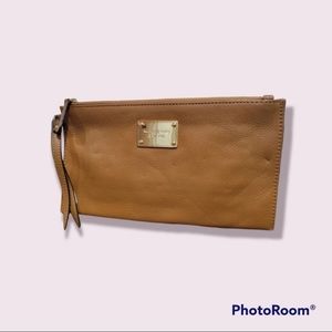 Michael Kors  Cognac Leather Clutch- Pre-owned